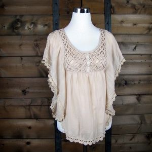 Anthropologie Flying Tomato Batwing Sleeve Tunic S